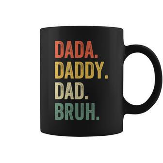Mens Dada Daddy Dad Bruh Fathers Day Funny Dad Life Vintage Coffee Mug - Seseable
