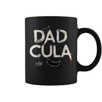 Mens Dadcula Monster Vintage Costume Halloween Bat Dad Coffee Mug - Seseable