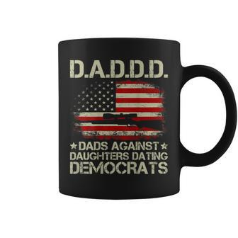 Mens Daddd Gun Dads Against Daughters Dating Democrats On Back Coffee Mug - Seseable