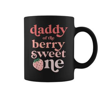 Mens Daddy Of The Berry Sweet One Strawberry First Birthday 1St Coffee Mug - Seseable