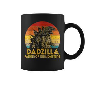 Mens Dadzilla Father Of The Monsters Vintage Fathers Day For Dad Coffee Mug - Seseable