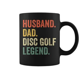 Mens Disc Golf Funny Husband Dad Legend Vintage Frisbee Sport Coffee Mug - Seseable