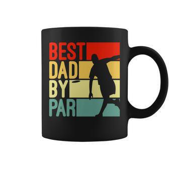 Mens Disc Golf Men Funny Best Dad By Par Disk Golf Vintage Coffee Mug - Seseable