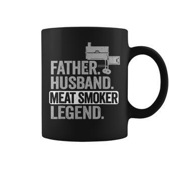 Mens Father Husband Meat Smoker Legend Grilling Dad Meat Coffee Mug | Mazezy