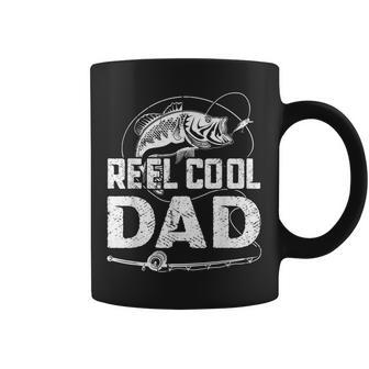 Mens Fathers Day Funny Fisherman Reel Cool Dad Fishing Lover Coffee Mug - Seseable