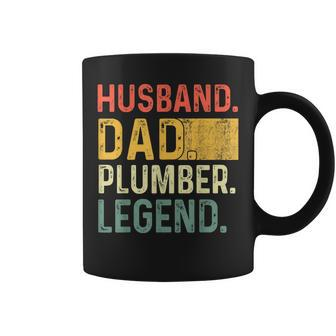 Mens Fathers Day Husband Dad Plumber Legend Funny Vintage Coffee Mug - Thegiftio UK