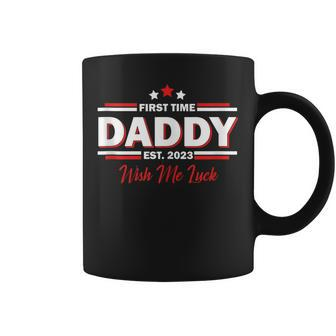 Mens First Time Daddy Est 2023 Wish Me Luck | Fathers Day Coffee Mug - Thegiftio UK
