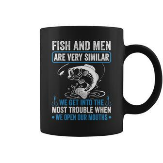 Mens Fisher Funny Fishing Very Similar Into The Most Trouble Coffee Mug | Mazezy