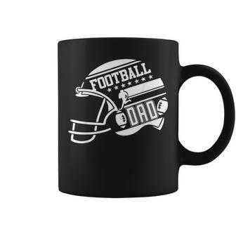 Mens Football Dad Helmet For Men Proud Fathers Day College Season V2 Coffee Mug - Seseable