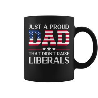 Mens Funny Anti Liberal Republican Dad Gifts Us Flag Fathers Day Coffee Mug - Seseable