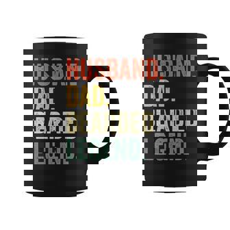 Mens Funny Bearded Husband Dad Beard Legend Vintage V2 Coffee Mug - Seseable