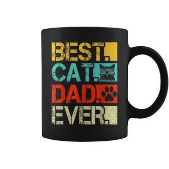 Mens Funny Best Cat Dad Ever Retro Fathers Day Gift Cat Coffee Mug - Thegiftio UK