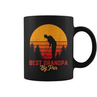 Mens Funny Fathers Day Best Grandpa By Par Golf Love Gift Coffee Mug - Seseable