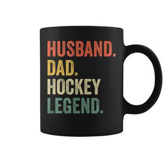 Mens Funny Hockey Player Husband Dad Hockey Legend Vintage Coffee Mug - Seseable