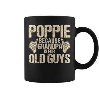Mens Funny Poppie Fathers Day Gift Grandpa Coffee Mug - Seseable