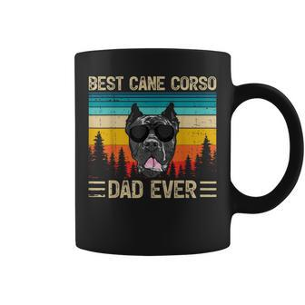 Mens Funny Vintage Retro Best Cane Corso Dad Ever Fathers Day Coffee Mug - Seseable