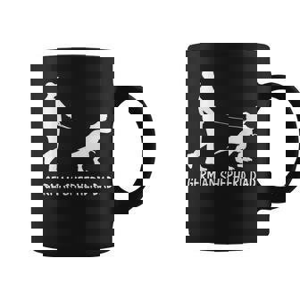 Mens German Shepherd Dad Dinosaur Gsd Owners Funny Fathers Day Coffee Mug - Thegiftio