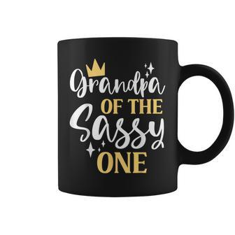 Mens Grandpa Of Sassy One 1St Birthday First Girl Grandad Pops Coffee Mug | Mazezy
