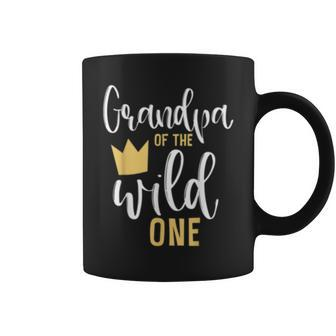 Mens Grandpa Of The Wild One Matching 1St Birthday First Thing Coffee Mug - Seseable