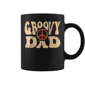 Mens Groovy Dad 70S Aesthetic Nostalgia 1970S Retro Dad Coffee Mug - Seseable