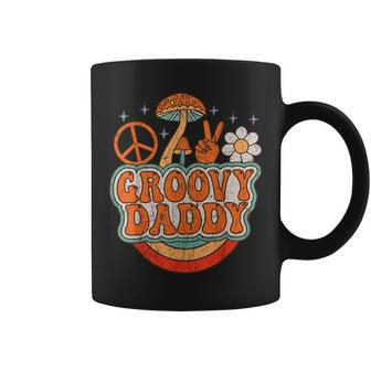 Mens Groovy Daddy 70S Aesthetic Nostalgia 1970S Hippie Dad Retro Coffee Mug - Seseable
