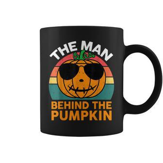 Mens Halloween Pregnancy Dad Costume The Man Behind The Pumpkin Coffee Mug | Mazezy