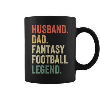 Mens Husband Dad Fantasy Football Legend Funny Father Vintage Coffee Mug - Seseable