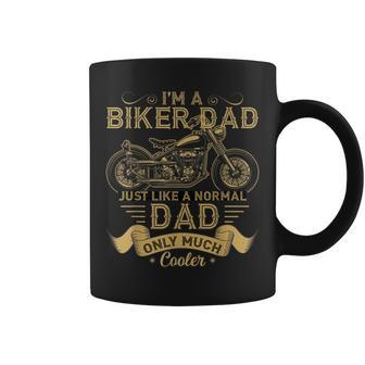 Mens Im A Biker Dad Just Like A Normal Dad Only Much Cooler Coffee Mug - Thegiftio UK