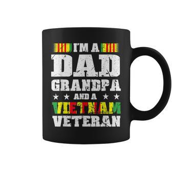 Mens Im A Dad Grandpa And A Vietnam Veteran Fathers Day Coffee Mug - Seseable