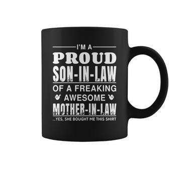 Mens Im A Proud Son In Law Of A Freaking Awesome Mother In Law Coffee Mug - Thegiftio UK