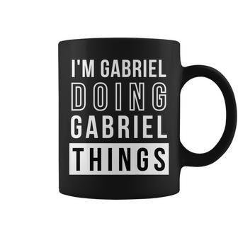 Mens Im Gabriel Doing Gabriel Things Funny Birthday Name Idea Coffee Mug - Seseable