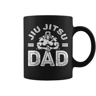 Mens Jiu Jitsu Dad For Men Martial Arts Brazilian Jiujitsu Coffee Mug - Seseable