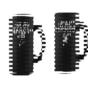 Mens Just A Guy That Loves To Fish Angler Fisherman Gifts Fishing Coffee Mug | Mazezy
