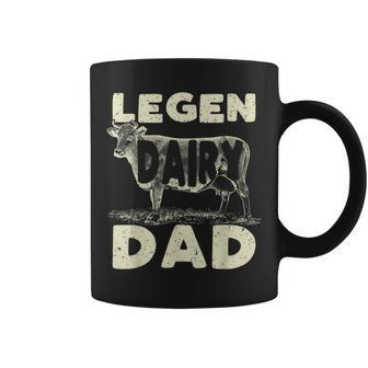 Mens Legen Dairy Dad Cow Farmer Fathers Day For Men Coffee Mug - Seseable
