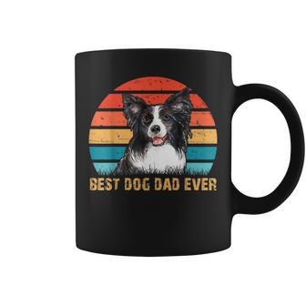 Mens Mens Quote Best Dog Dad Ever Vintage Border Collie Coffee Mug - Seseable