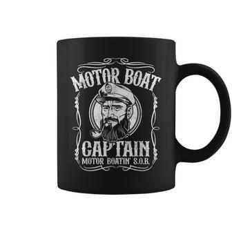 Mens Motor Boat Captain Funny Pontoon Boating Motor Boatin Lake Coffee Mug | Mazezy