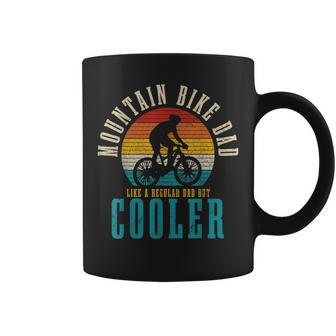 Mens Mountain Bike Dad Funny Vintage Mtb Downhill Biking Cycling Coffee Mug - Seseable