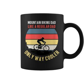 Mens Mountain Biking Dad Dad Fathers Day Gift Vintage Tee Coffee Mug | Mazezy AU