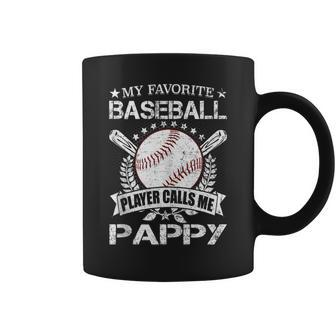 Mens My Favorite Baseball Player Calls Me Pappy Fathers Day Coffee Mug - Thegiftio UK
