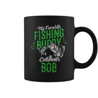 Mens My Favorite Fishing Buddies Call Me Bob Fathers Day Coffee Mug - Thegiftio UK