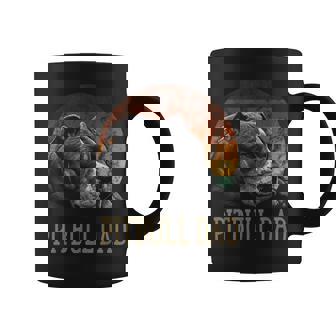 Mens Pitbull Dad Vintage Pit Bull Dog Father Lover Coffee Mug | Mazezy
