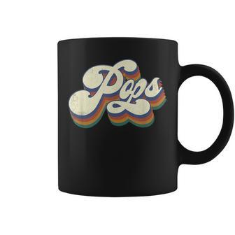Mens Pops Gifts Retro Vintage Fathers Day Pops Coffee Mug | Mazezy