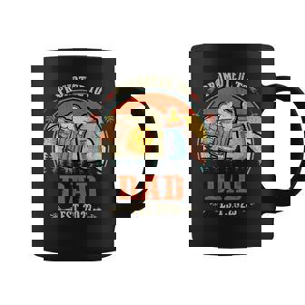 Mens Promoted To Dad 2023 Funny For New Dad Coffee Mug - Seseable