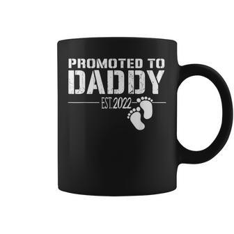 Mens Promoted To Daddy 2022 Funny Gift For New Dad First Time Dad Coffee Mug - Seseable