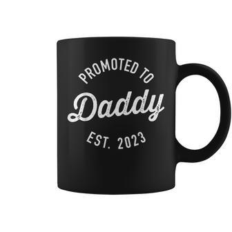 Mens Promoted To Daddy Est 2023 For First Time Dad Fathers Day Coffee Mug - Thegiftio UK