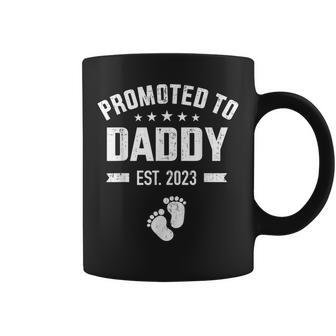 Mens Promoted To New Daddy 2023 Soon To Be Dad Fathers Day Coffee Mug - Thegiftio UK