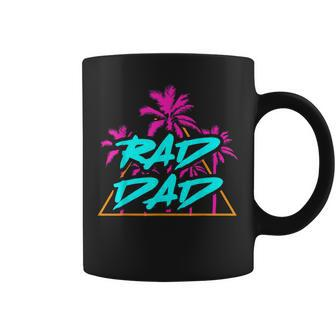 Mens Rad Dad Vintage 80S Design Best Dad Daddy Papa Coffee Mug - Seseable