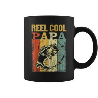 Mens Reel Cool Papa Vintage Fisherman Fathers Day Dad Fathers Day Coffee Mug - Thegiftio UK