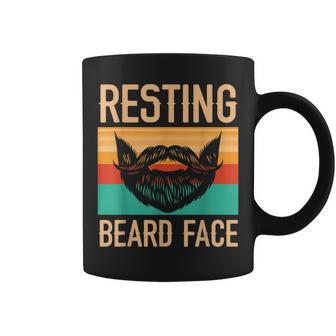 Mens Resting Beard Face Beard Lover Bearded Guy Mustache Coffee Mug | Mazezy
