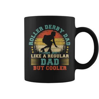 Mens Roller Derby Lover Vintage Roller Derby Dad Fathers Day Coffee Mug - Seseable